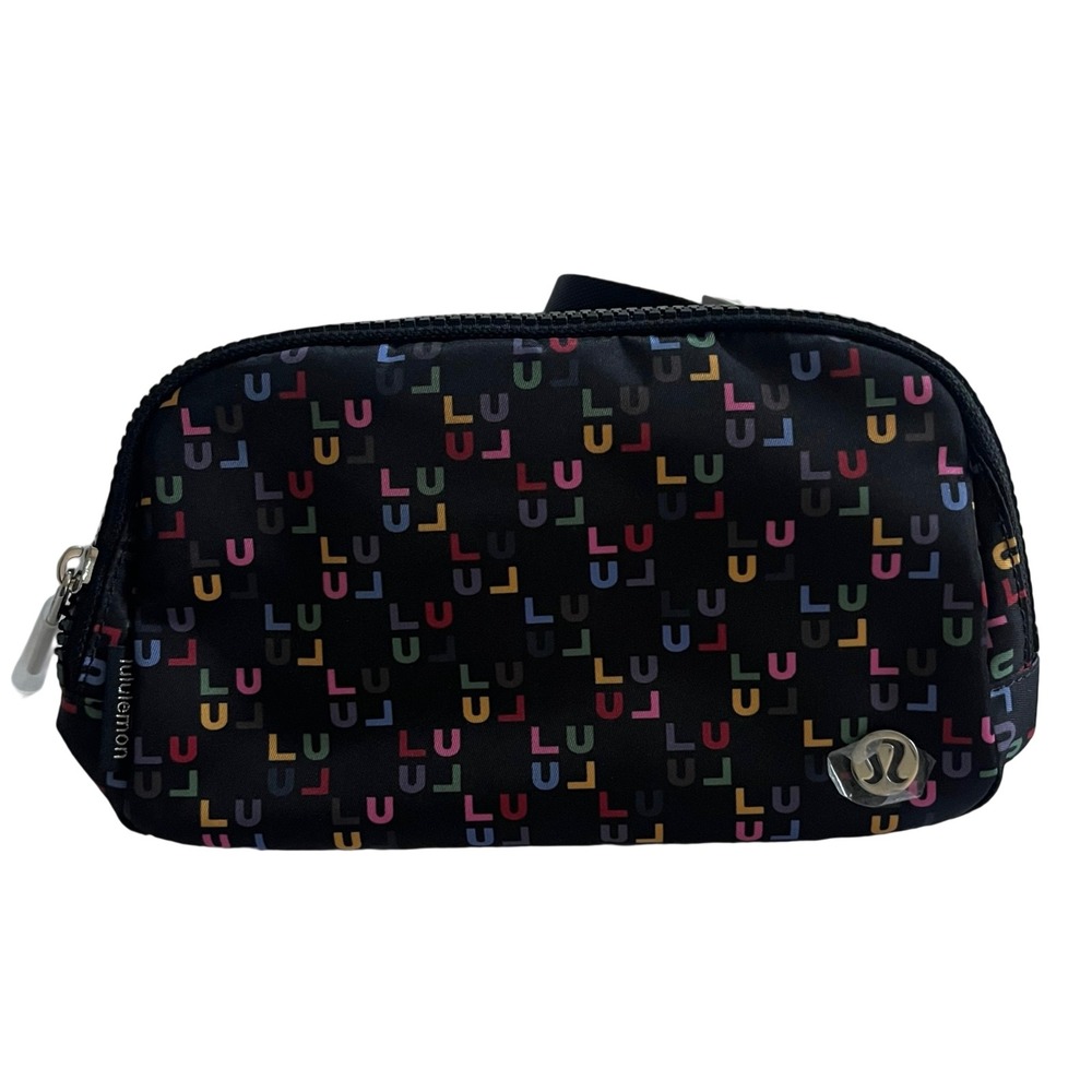 lululemon Everywhere Belt Bag Women OS Black Multi NWT Monogram Logo 1L Travel